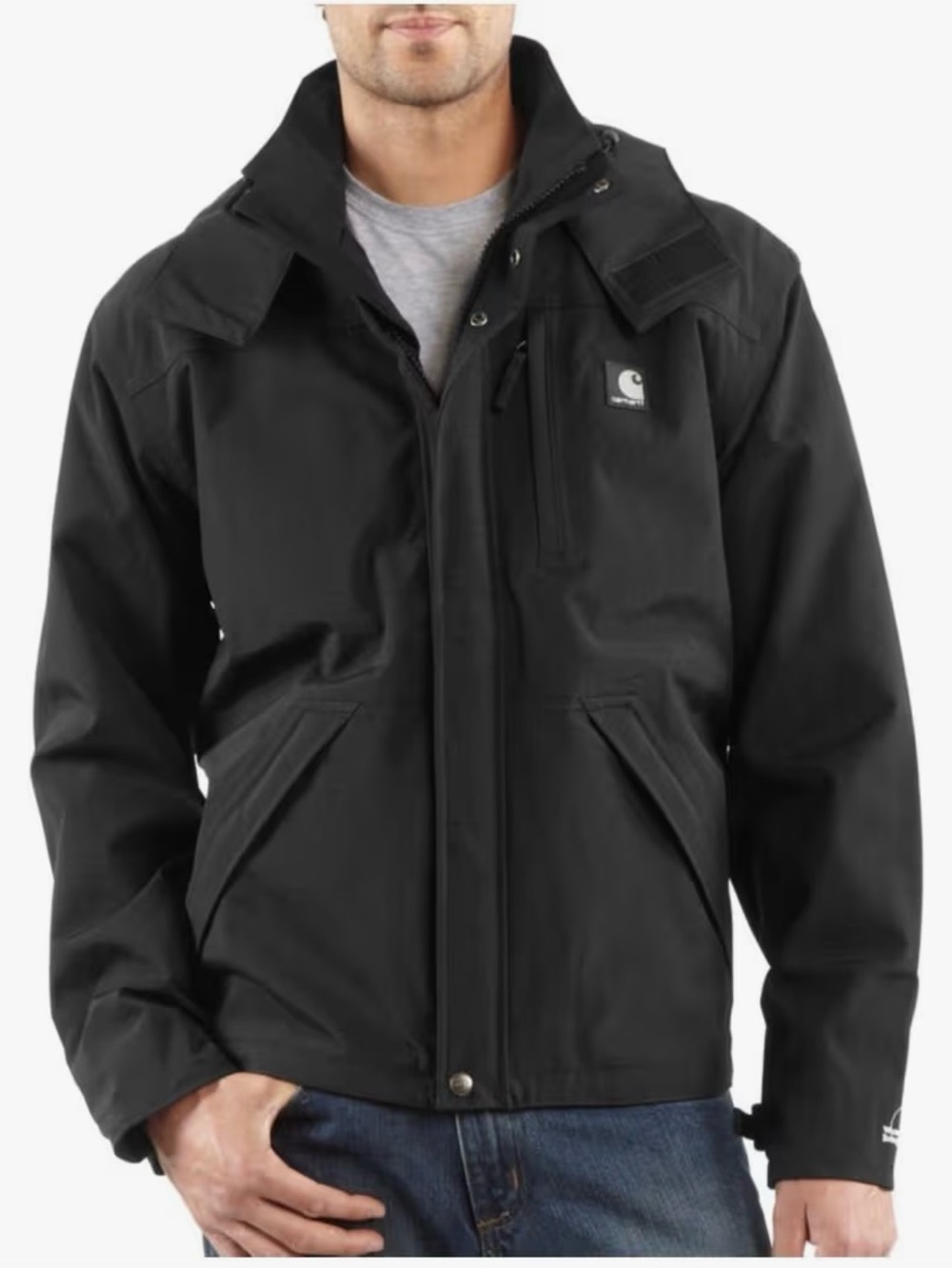 Carhartt Storm Defender Loose Fit Jacket Work Utility Outerwear J162 BLK Sz L
